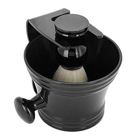 Kit Cuidado Barba Juego Brochas Afeitar Soporte Tazón Jabón Herramienta Afeitado Hombres Regalo Perfecto