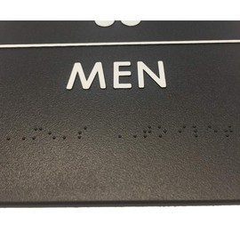 Rock Ridge Men's Restroom Signs, ADA-Compliant Bathroom Door Signs for Offices, Businesses, and Restaurants (Pack of 1)