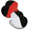 KarnevalsTeufel Hat Two-Tone Black/White/Black/Red Size Approx. 58 cm Hat Headgear