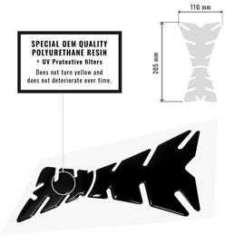 Quattroerre 18162 Protection for Moto Tank Sprint 3d, Black