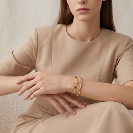 Ethlyn Stainless Steel Initial A Heart Cuff Bangle Bracelet for women, golden Pink Enamel Letter Openable Waterproof Jewelry Gifts (A)
