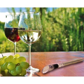 Keep your WINE COLD! 3-in-1 Wine Chiller Stick - Stainless Steel Wine Bottle Cooler - Freezer Stick - with Aerator and Pourer Decanter - for Red and White Wines