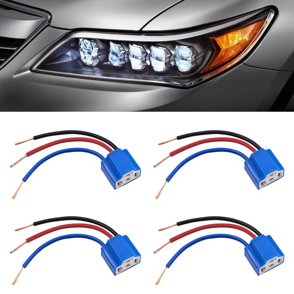 H4 Coupler, Car Headlight Socket, H4 Coupler, Cable [4 pieces]