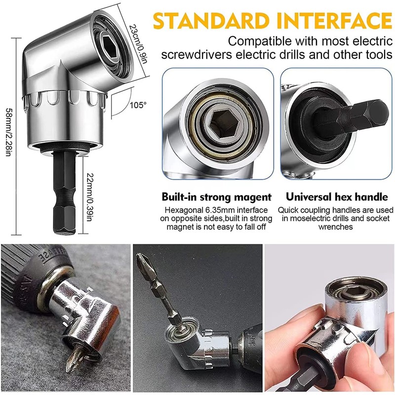 HUTHUHNHN Flexible Bit Holder Extension, Flexible Shaft Bits Drill Set