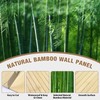 EYAYEN Natural Bamboo Wall Panel Covering Roll, Flexible Pole Wrap