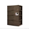 Sterilite 4 DRAWER WIDE WEAVE TOWER Durable Plastic Storage Spacious