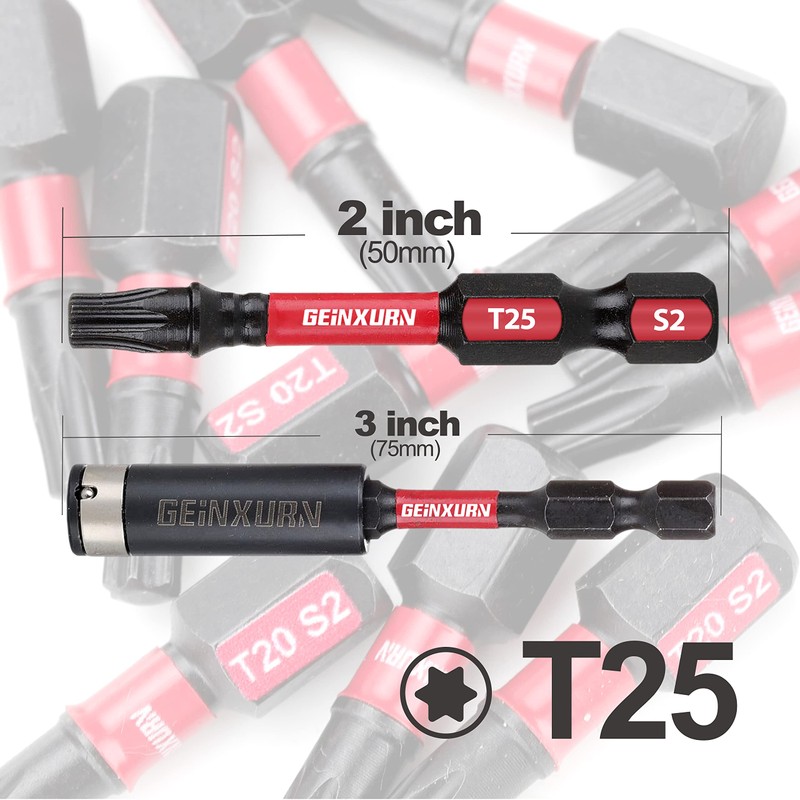 GEINXURN 50 Pieces T25 2 In. Impact Tough Magnetic #25
