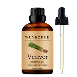 Wuvezrub Vetiver Essential Oils 60ML, Pure Vetiver Essential Oil for Aromatherapy Diffuser - 2 Fl Oz
