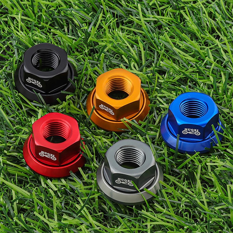 2pcs M10 Bicycle Wheel Hub Axle Nut 7075 Aluminum Bicycle