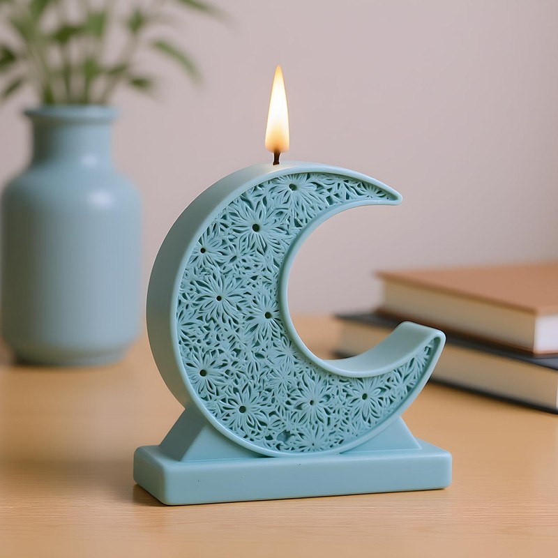 Moon Shape Candle Mold Crescent Moon Candle Silicone Molds for