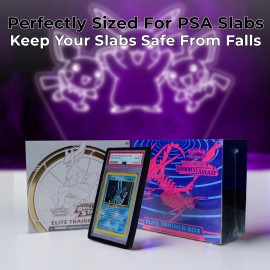 Unbranded PSA Slab Bumper Case (8 Pack) - TCGHalo Silicone Graded Card Protector (Black)