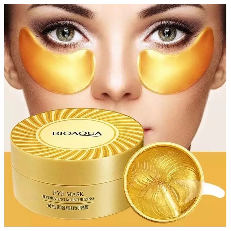 🔥 Bioaqua parches antiarrugas de oro hidratantes para ojos tipo