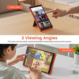 Callsky-tab Ctab 8 Case for 8-Inch Tablet with Dual-Angle Stand, Shockproof Silicone and TPU Protective Cover with 2 Angles Modes for Work & Entertainment (Compatible with Ctab 8 2024/2025 Model)