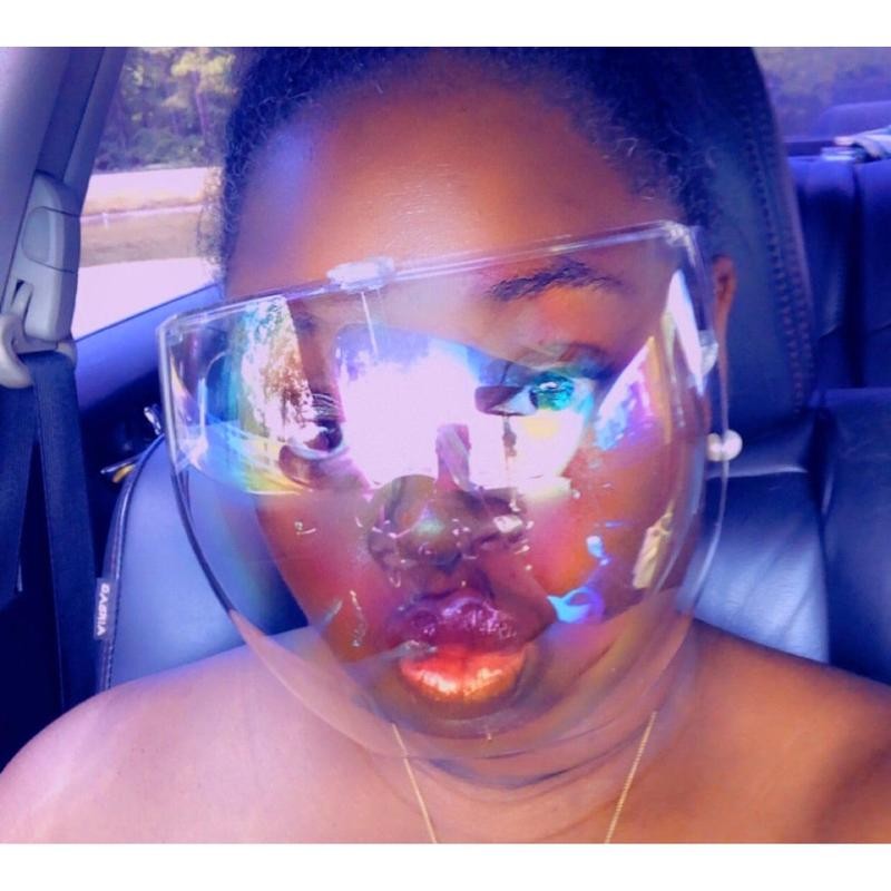 Mask off face shield - Color: Iridescent clear