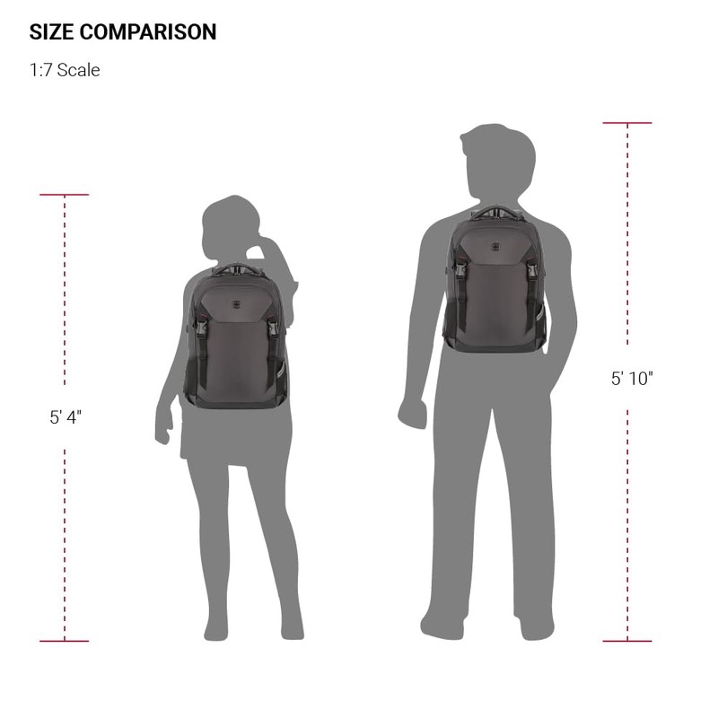 SwissGear Civic Pro Laptop Backpack, Grey, 18"x13.25"x7"