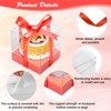 Anglecai 12 Pack Clear Plastic Cupcake Boxes, 3.5 Inch Gold