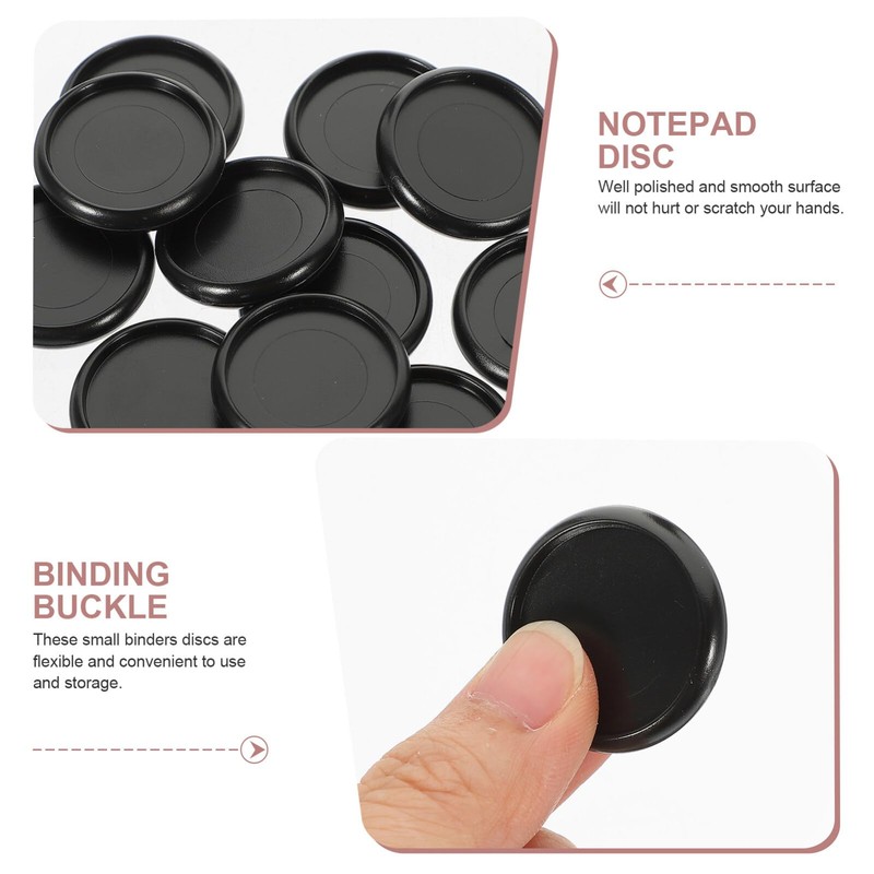 DIYEAH Pack of 55 Black Plastic Discbound Discs for Loose