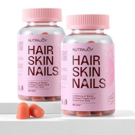 Hair Skin and Nails Gummies-Hair Growth Vitamins-Vegan biotin Vitamins for Women & Men Supplement Supports Healthy Hair & Skin| Non-GMO & Gluten Free Supplement (120)