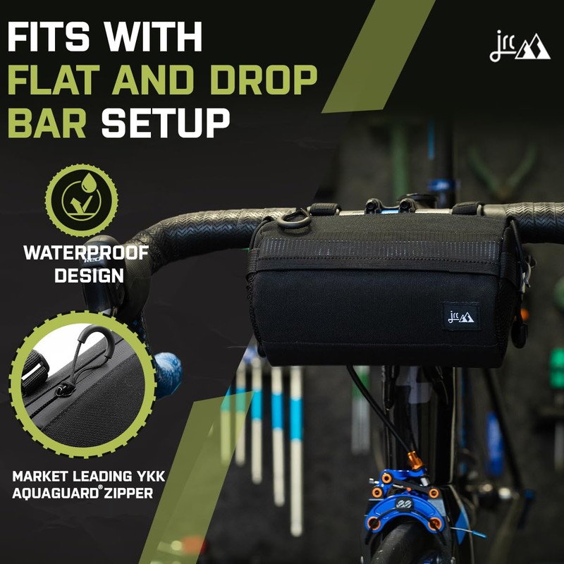JRC Components Bike Handlebar Bag for Bicycles | Water Resistant
