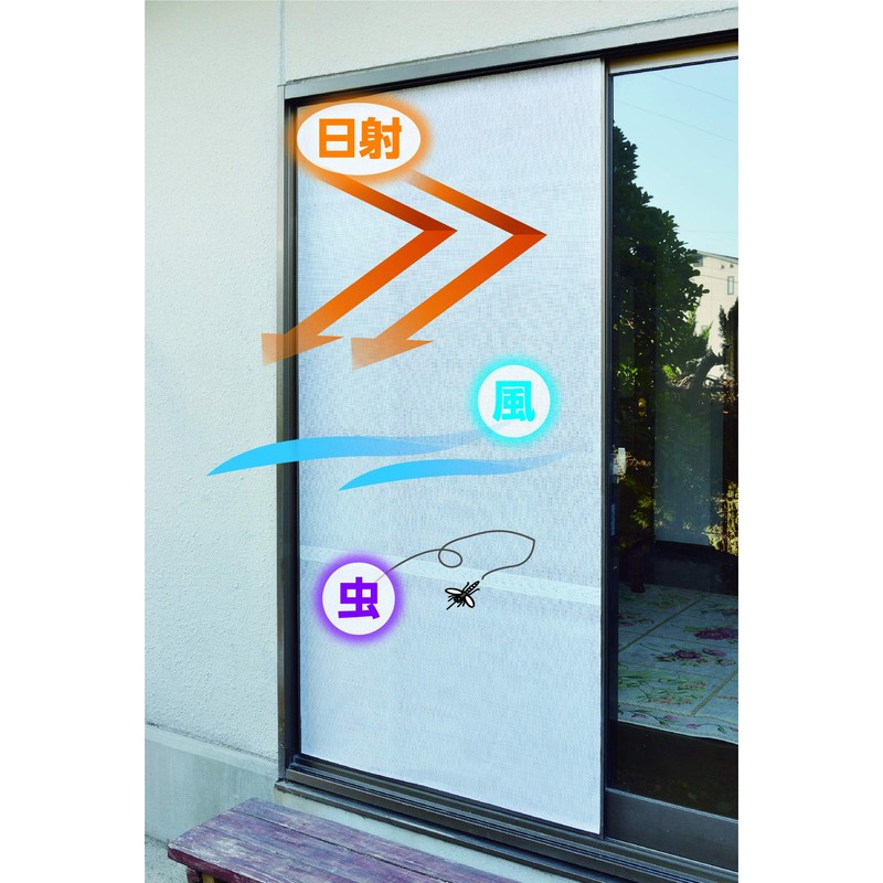TechnoAim Screen Door Privacy Sheet Screen Door Cover Approximately 41.3