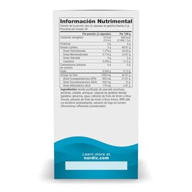 Nordic Naturals Ultimate Omega 1280 mg Sabor Limón Aceite de Pescado Alta Concentración con EPA y DHA 120 Cápsulas Blandas 60 Porciones Suplemento Ali