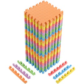 Arrowbash 12x12x1 Inch EVA Thick Interlocking Foam Floor Tiles Puzzle Exercise Mat Play Foam Mats for Boys Girls Baby Pets Home Classroom Nursery Gym(Colorful)