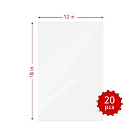 Ohuimrt 20 PCS Cellophane Bags 12" x 18", Clear Cellophane Gift Bags Plastic Party Favor Bags for Treat, Cookie, Candy, Goodie