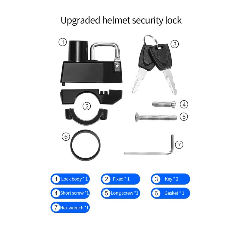Generic Motorcycle Helmet Lock Motorcycle Security Lock Universal Motorcycle Parts
