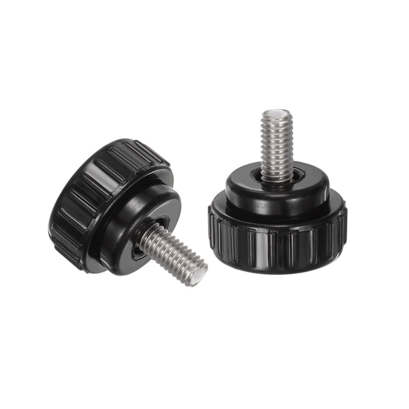sourcing map 4pcs Knurled Clamping Knobs M6 x 12mm Metric