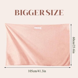 SurPRISE PIE - Toalla de microfibra con correa elástica, toalla de microfibra súper absorbente y suave para el cabello, toallas de cabello para cabello largo, grueso, corto, rizado, anti