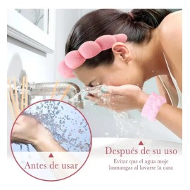 5pzsdiademas Para Maquillaje Y Muñequeras Skincare Spa Fashi                                                                                          