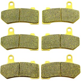 Master Chen Brake Pads for Harley Davidson Road King FLHR FLHRC Classic Special FLHRXS 2008 2009 2010 2011 2012 2013 2014 2015 2016 2017 2018 2019 2020 2021 2022 FA409 Front Rear Brakes MC0103