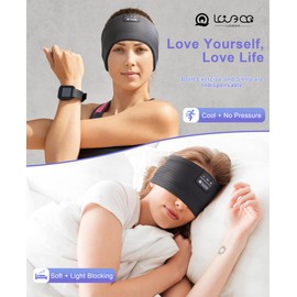 LOVE EYE Sleep Headphones Wireless Headband Headphones Bluetooth 5.4 for Side Sleeper Bluetooth Headband Earphones for Sports for tech Gadgets Gifts