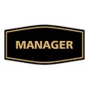 Signs ByLITA Fancy Manager Sign (Black/Gold) - Small