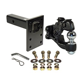 Combination Pintle Hook w/ 2" Ball, Mounting Plate and Hardware - Made in U.S.A.