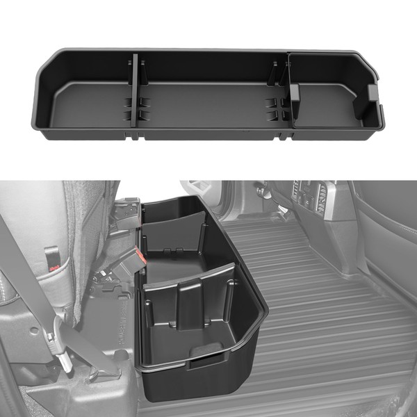 LitMiRaCle Underseat Storage Box for 2015-2024 Ford F150 SuperCrew/Crew Cab,
