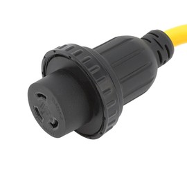 Nema 5-15P to L5-30R Household 15A to 30A Generator Adapter Cord, Generator 30 Amp to 15Amp Household Adapter Cable, Heavy Duty STW 10AWG Length= 1Foot