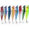 Sougayilang 10pcs Hard Plastic Floating Fishing Lures for Saltwater Freshwater