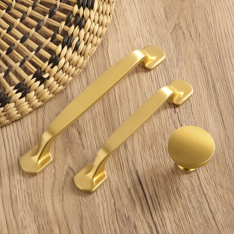 GRANTENOV Solid Brass Cabinet Knobs 1-3/8 inch (35 mm) Diameter