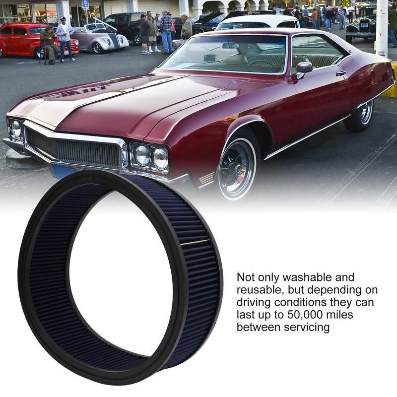 Air Filter Element High Flow Washable Reusable Round Air Filter