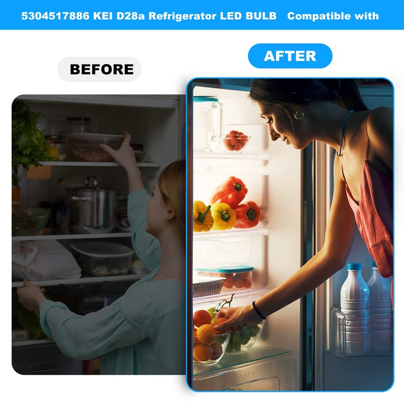 KEI D28a KEL2811 LED Bulb 5304517886 Replacement for Frigidaire Kenmore