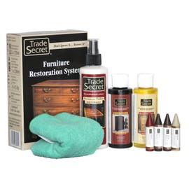 Trade Secret Complete Wood Furniture & Floor Restoration Kit - Scratch Repair and Polish System for Light and Dark Surfaces with Microfiber Cloth