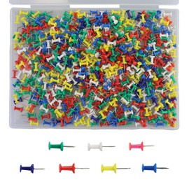 Pack of 700 Multicoloured Drawing Nails, Pins, Creative Decorative Colourful Drawing Pins, Large, Colourful Push Pins for Photos, Hanging Tacks, Tags, Office and Home, Bulletin Board