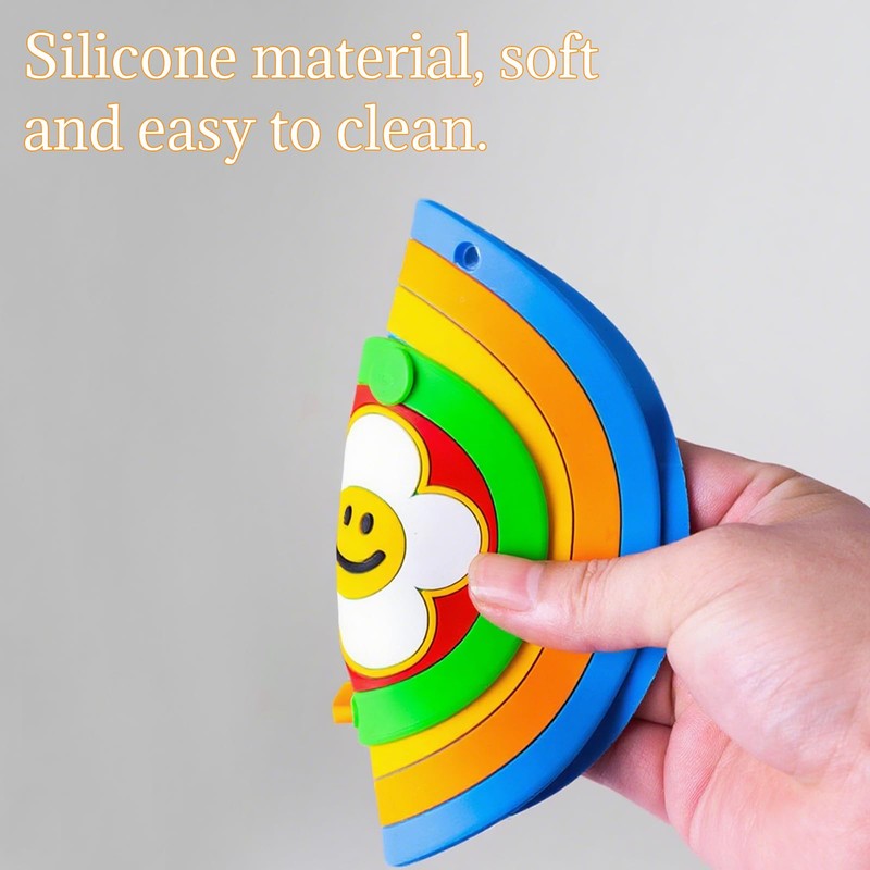 Rainbow Silicone Drain Stopper 2 Pack - Tub & Shower