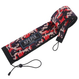 KPEPIX Neoprene Fishing Rod Sleeve for Casting, Trolling, Spinning Rods – Lightproof & Puncture Resistant Rod Cover – Fishing Pole Protective Case for Storage & Transportation(Red Camo, M)