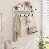 Homode Shelf with Hooks, 26" Coat Rack Wall Mount with