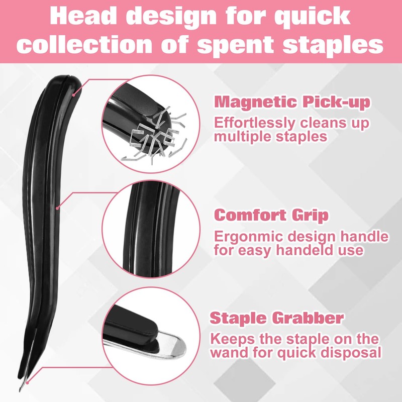 GOLD DEER 4Pack Colored Staple Removers and Staple Remover Stick