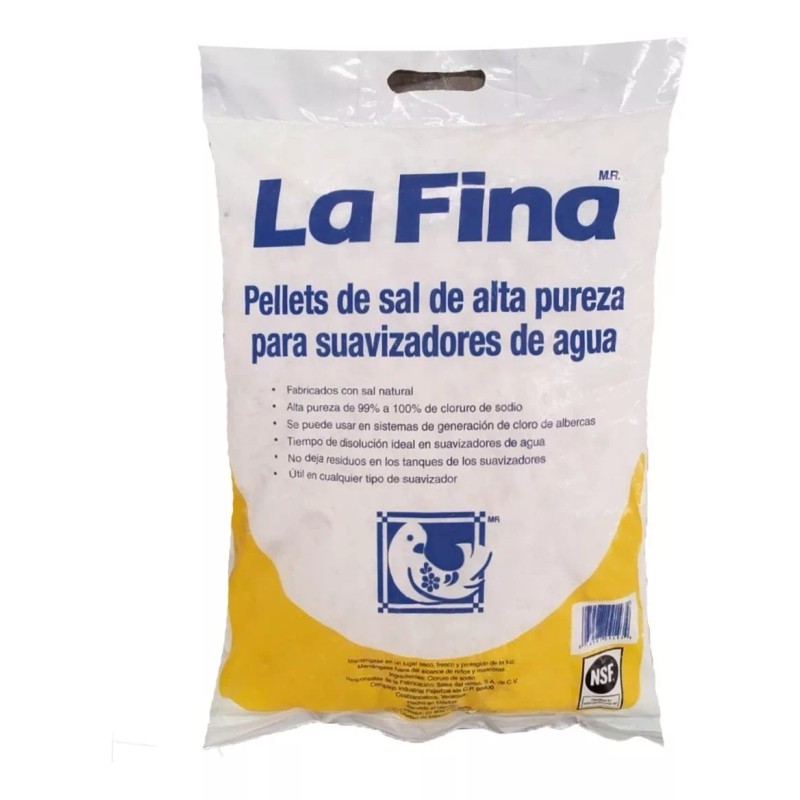 LA FINA Sal En Pellets Suavizador De Agua 54.3 Kg