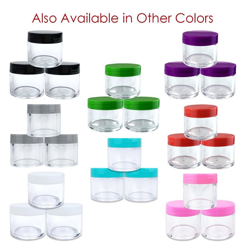 Beauticom Clear 1 oz Plastic Jar (Quantity: 3 Pieces a