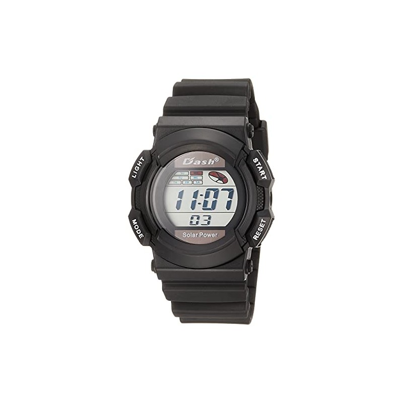 Arias ADWW19021SOL-01 Men's Digital Dash Wristwatch, Waterproof, Multi-functional, Backlight, Urethane